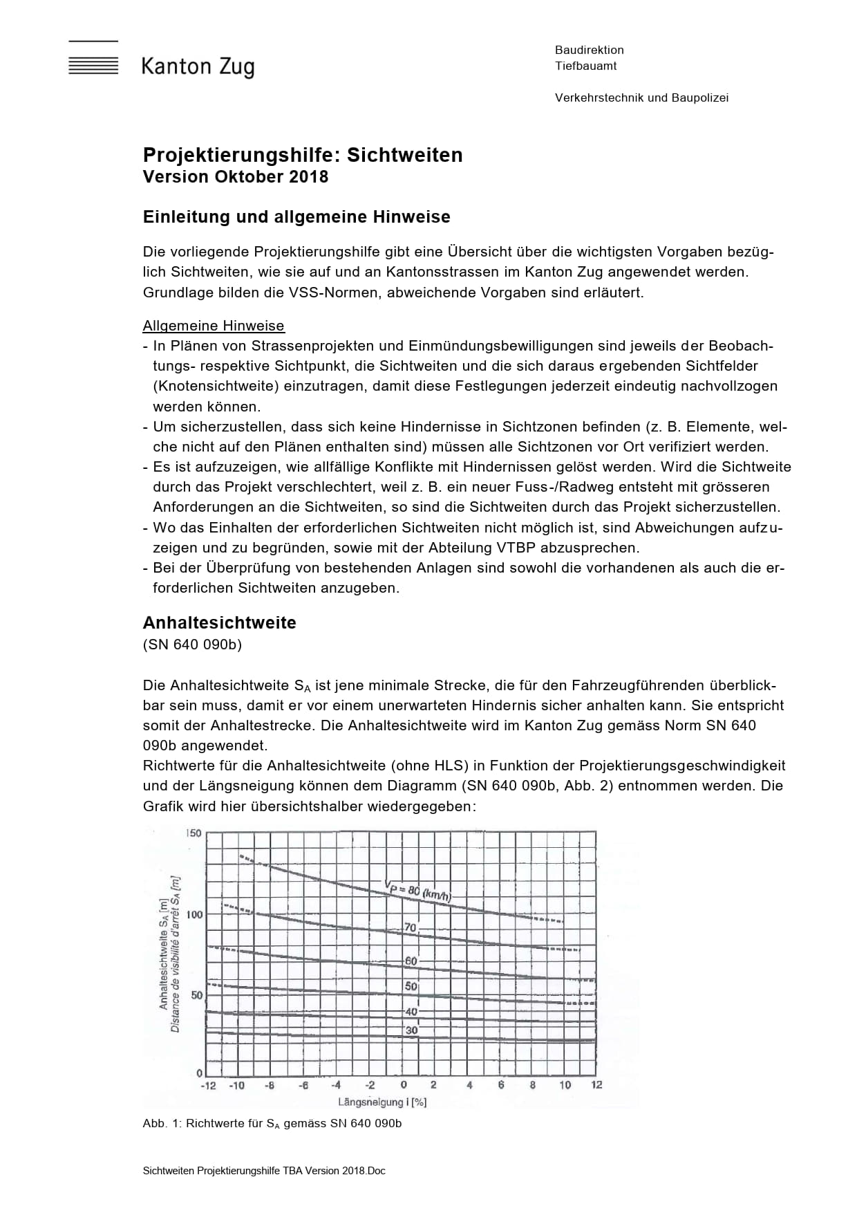 Projektierungshilfe: Sichtweiten -
                    Seite 1\/4